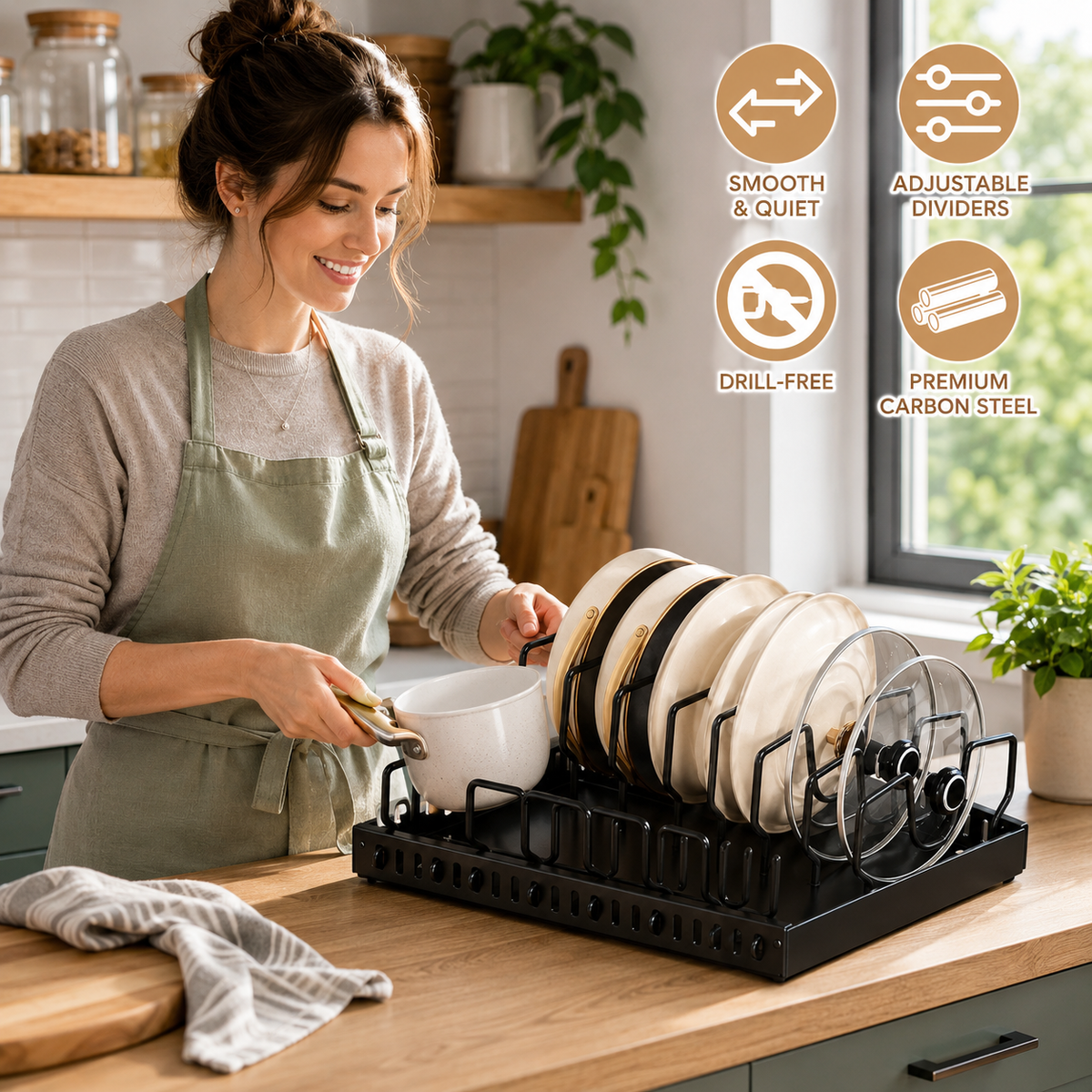 Pull-Out Pots & Pans Organizer