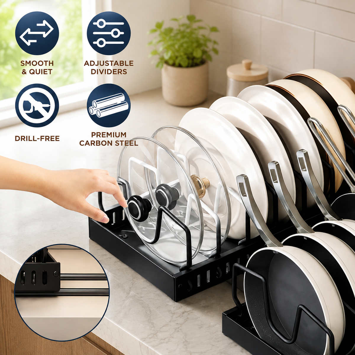 Pull-Out Pots & Pans Organizer