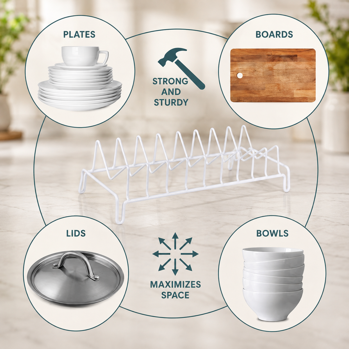 Kitchen Lid Organizer